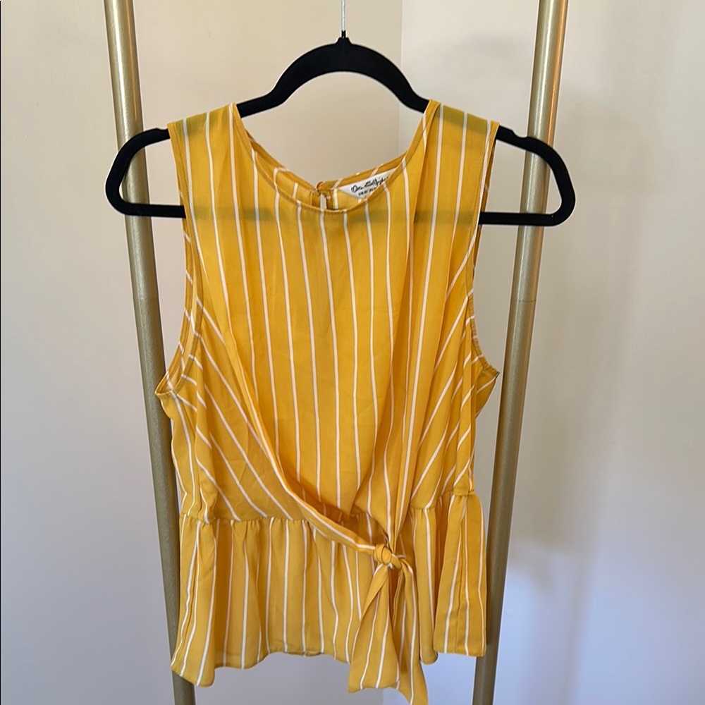 Chicwish Yellow Striped Women's Top